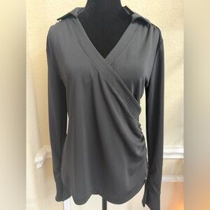 Banana Republic black Wrap Blouse